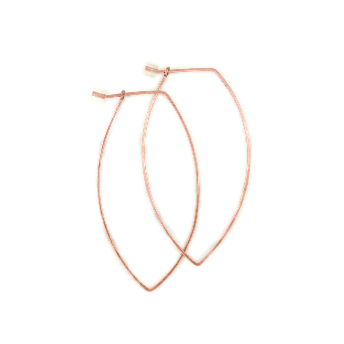 Leaf Hammered Hoops Medium - 2 for 1 wire hoops