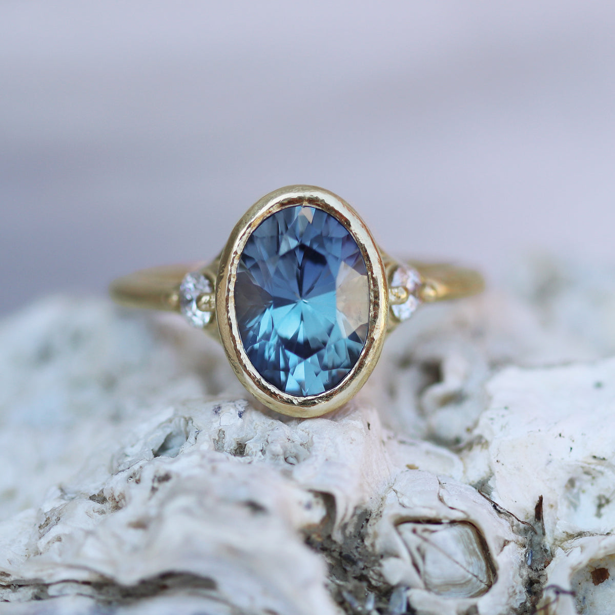 Thalia - Bezel Three Stone Engagement Ring Mount