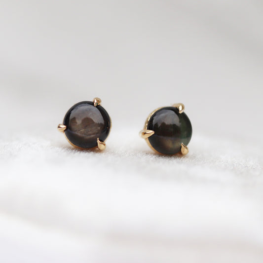 5mm Studs - Star Sapphire (made to order)