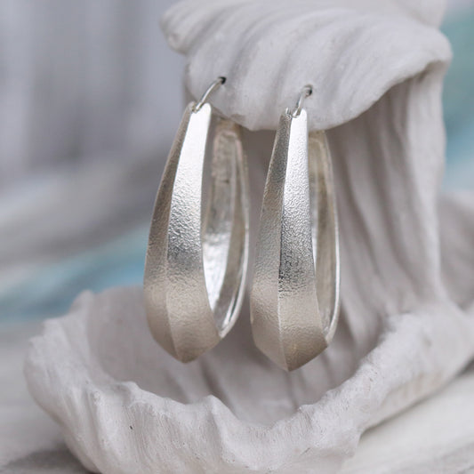 Diadem XXL Silver Hoops