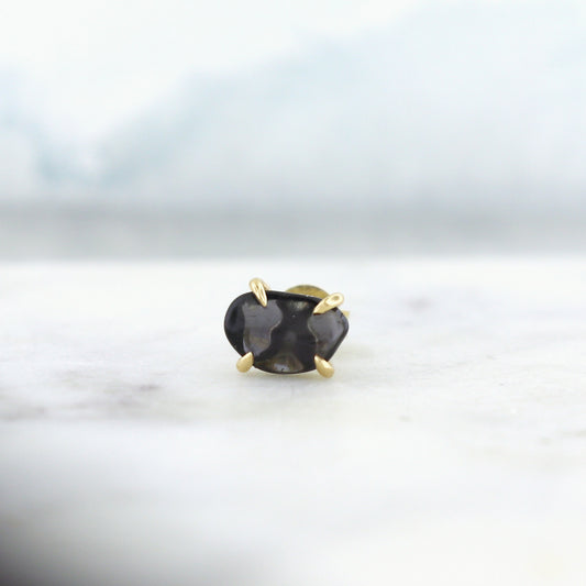 7mm Nugget Stud - grey spinel