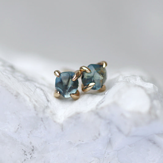 3mm Nugget Studs - Sapphire (made to order)