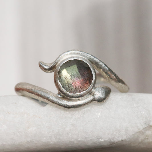 Snake Ring - Labradorite