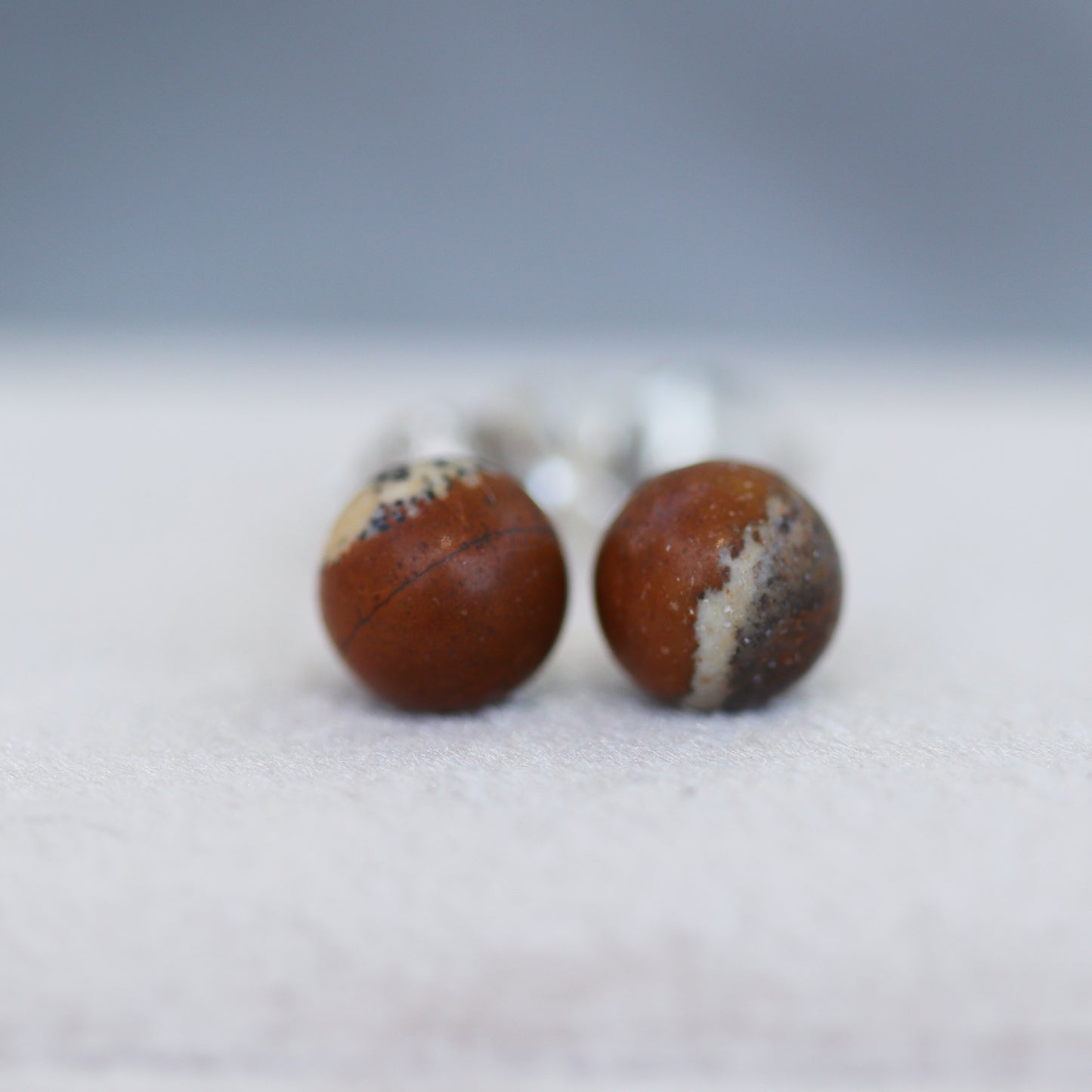 Semi-precious Gemstone Dot Studs