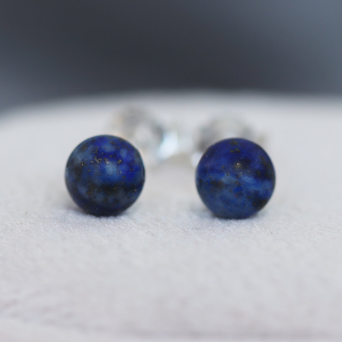 Semi-precious Gemstone Dot Studs