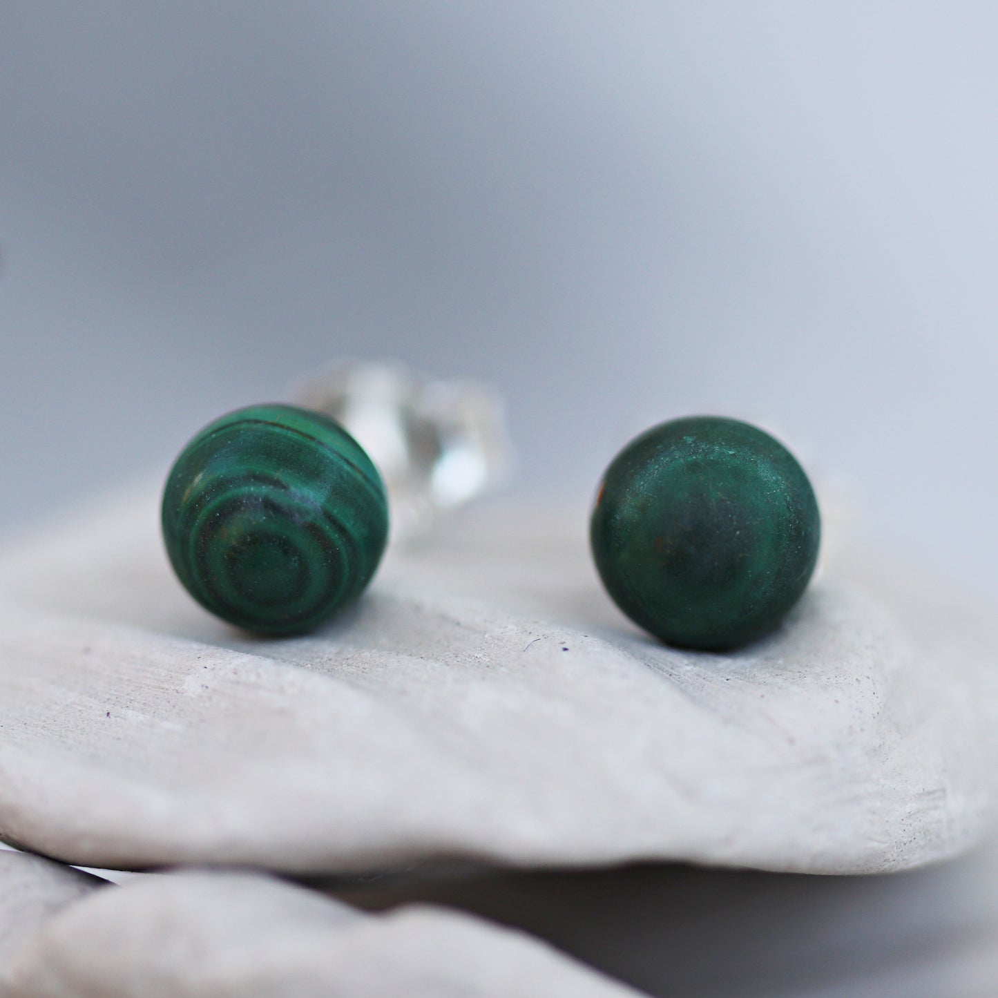 Semi-precious Gemstone Dot Studs