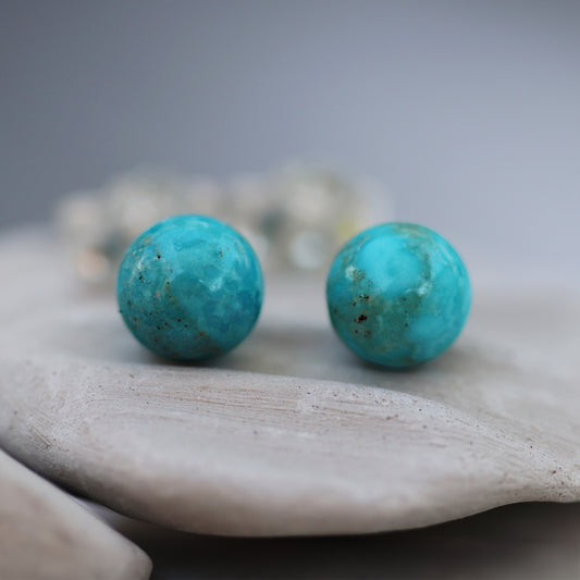 Semi-precious Gemstone Dot Studs