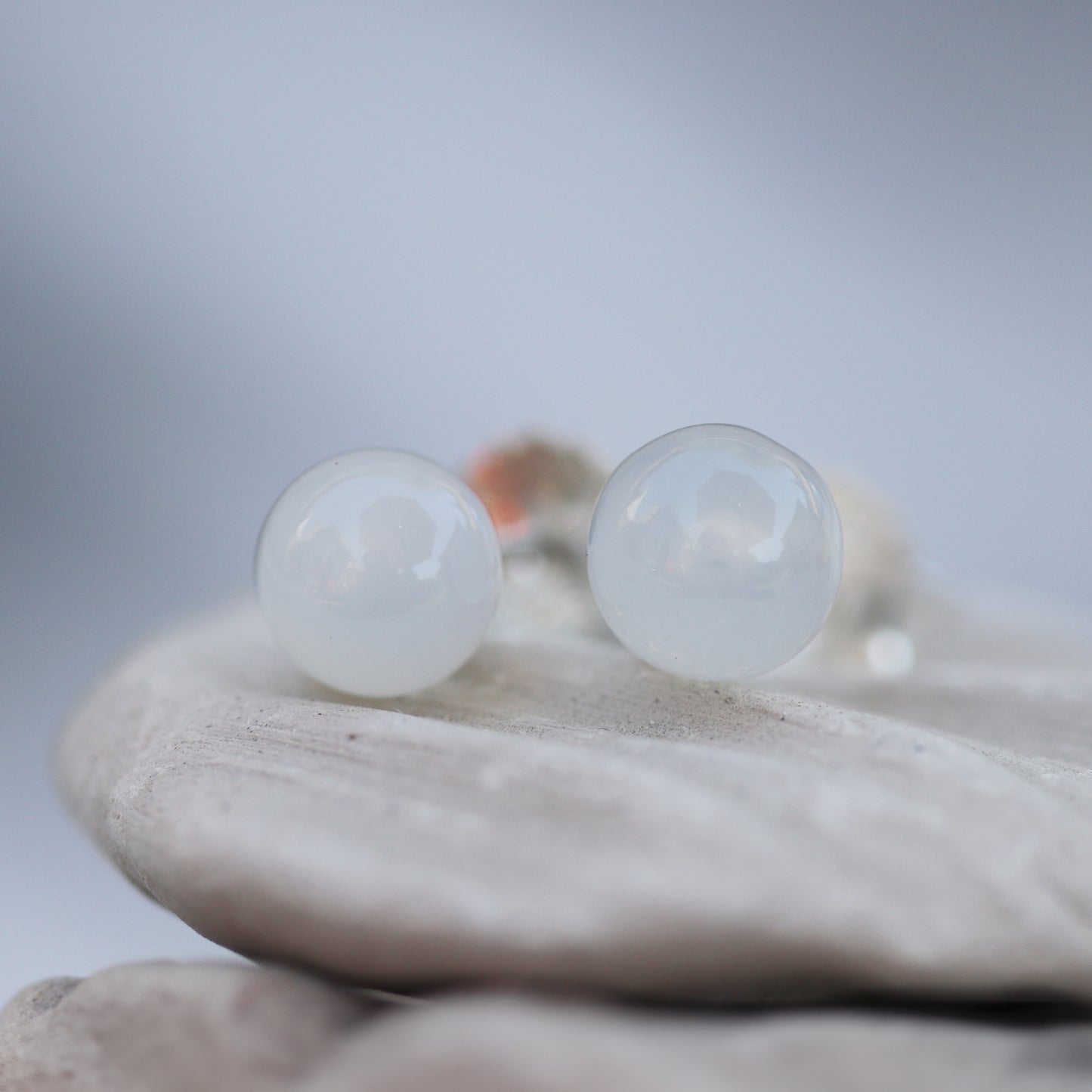 Semi-precious Gemstone Dot Studs