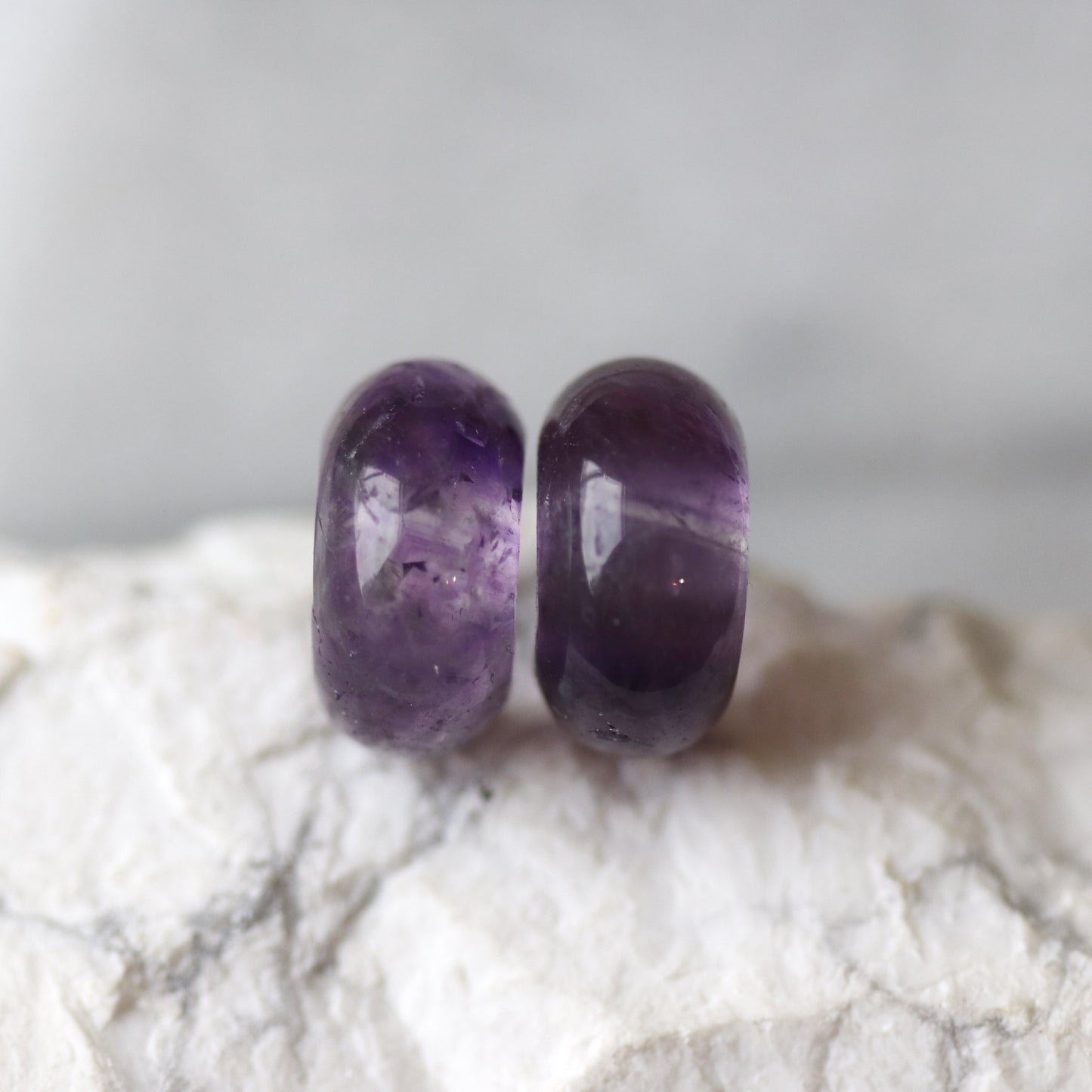 Semi-precious Gemstone Huggie Hoops