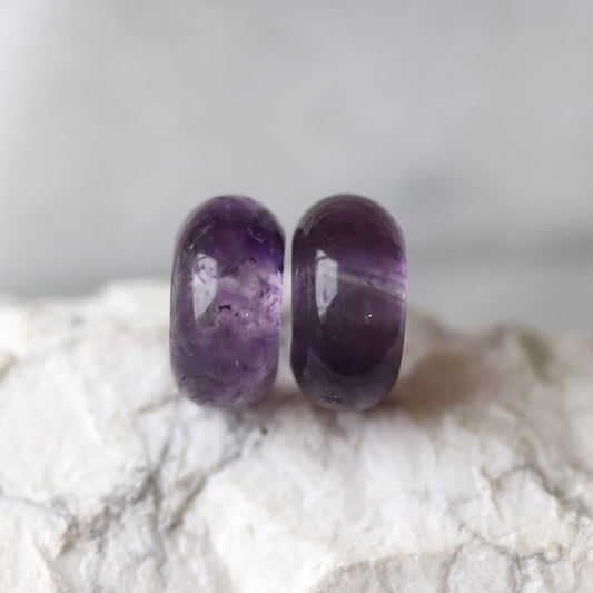 Semi-precious Gemstone Huggie Hoops