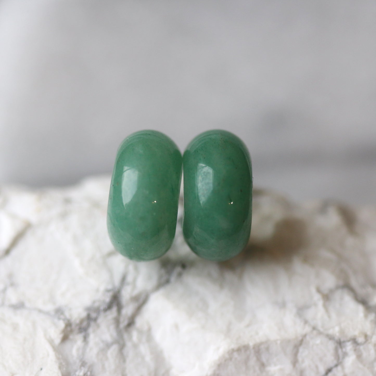 Semi-precious Gemstone Huggie Hoops