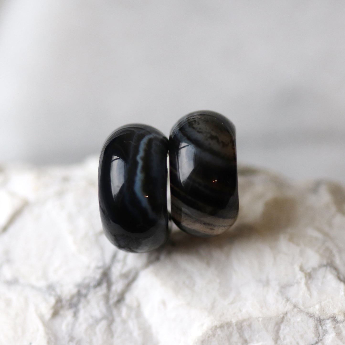 Semi-precious Gemstone Huggie Hoops