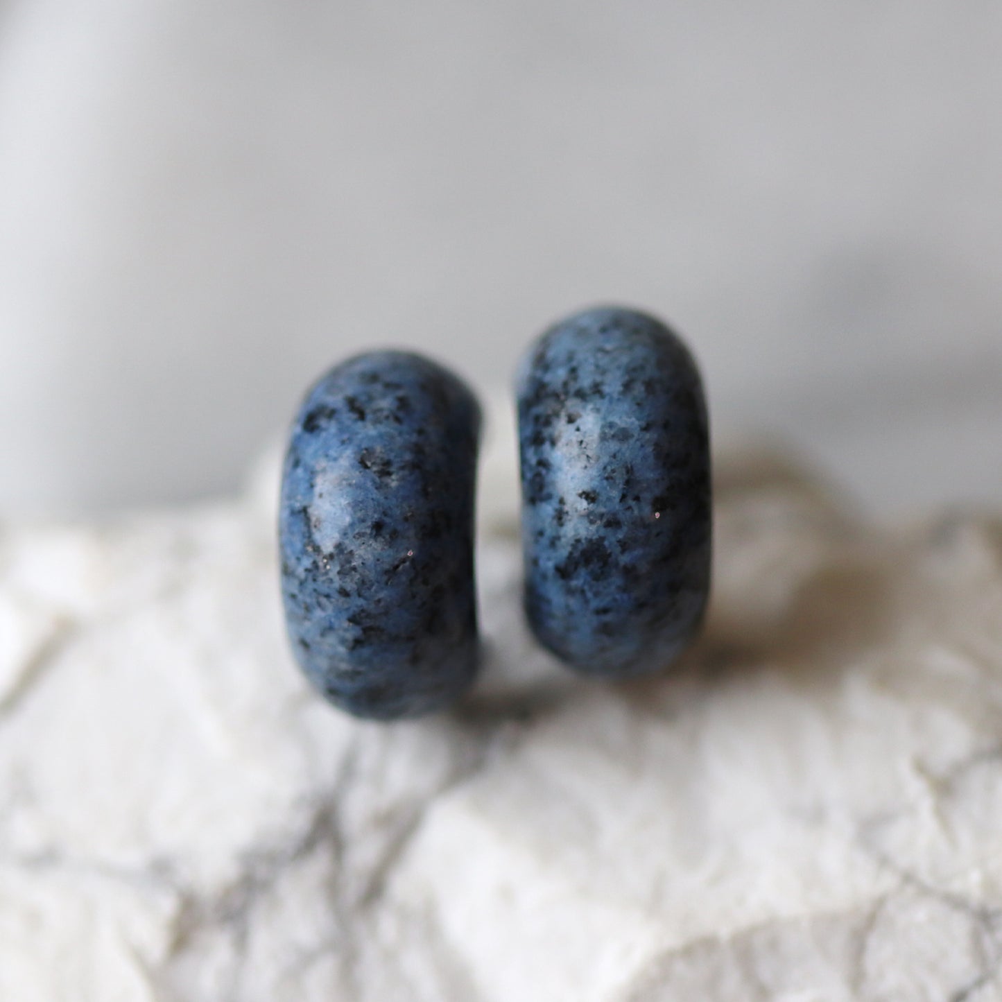 Semi-precious Gemstone Huggie Hoops