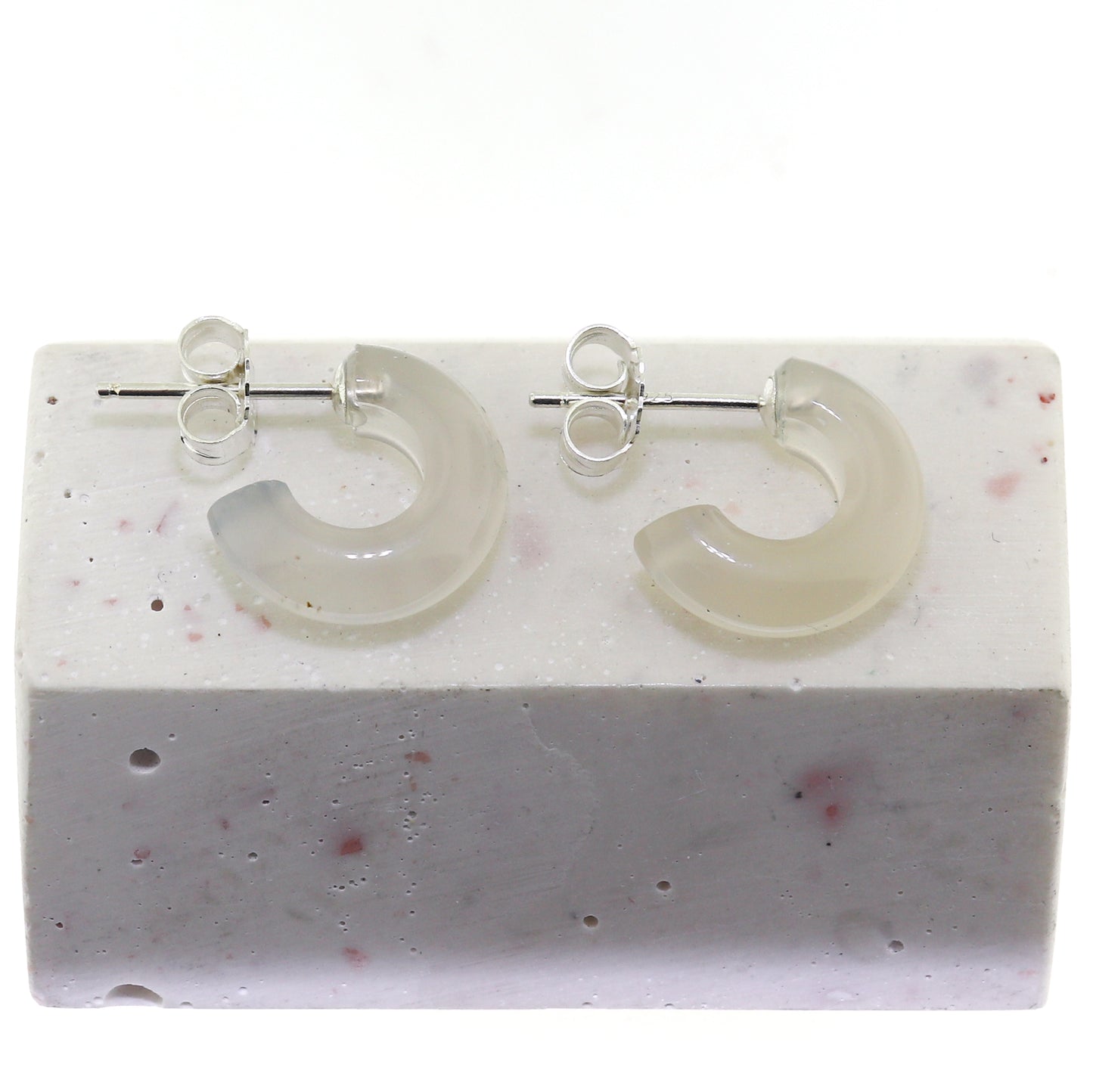Semi-precious Gemstone Huggie Hoops