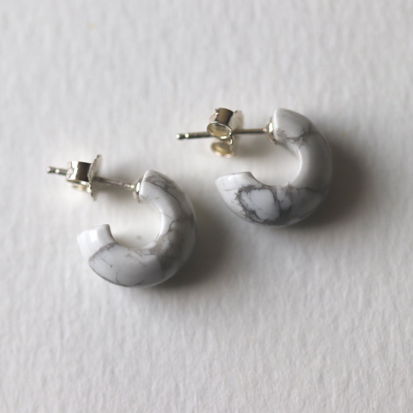 Semi-precious Gemstone Huggie Hoops