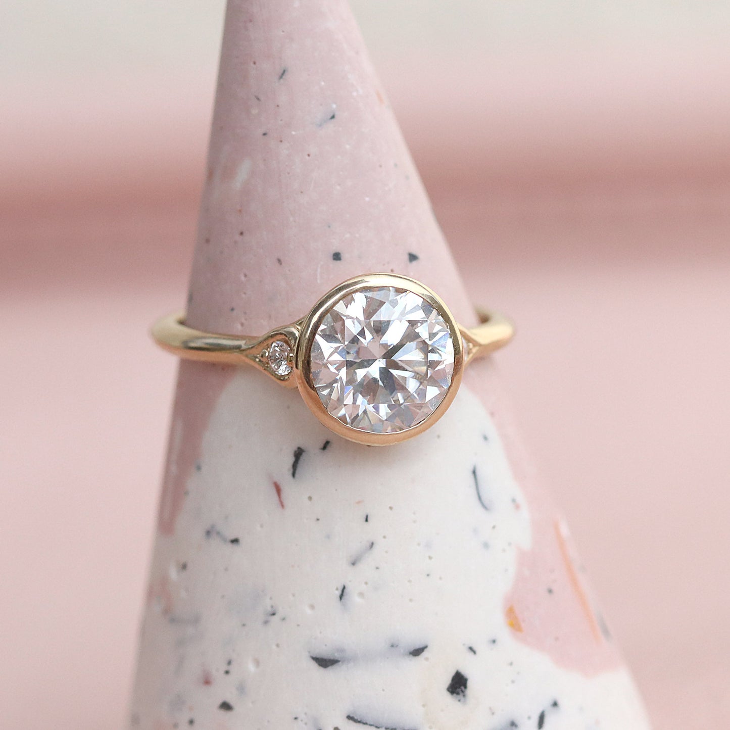 Thalia - Bezel Three Stone Engagement Ring Mount