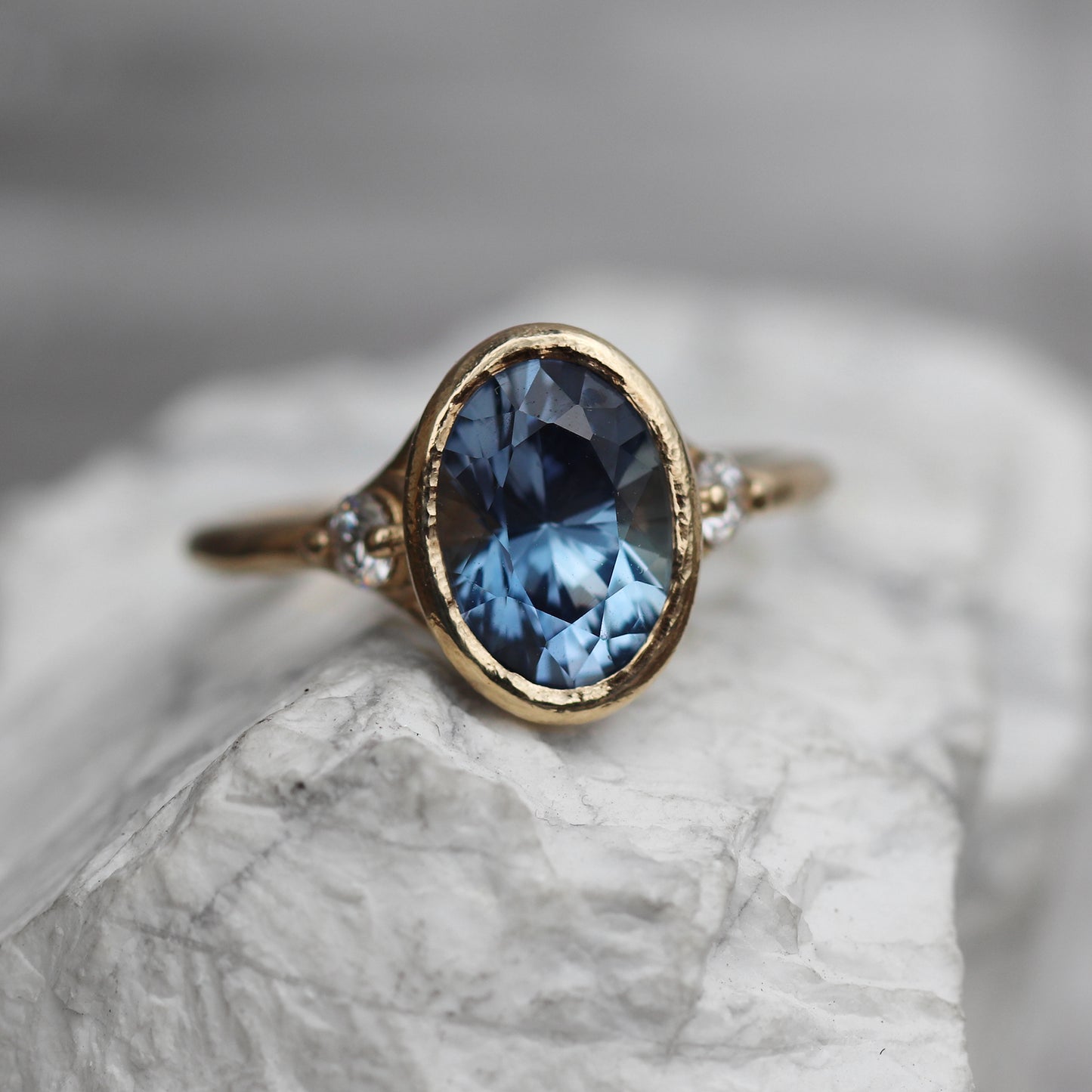 Thalia - Bezel Three Stone Engagement Ring Mount