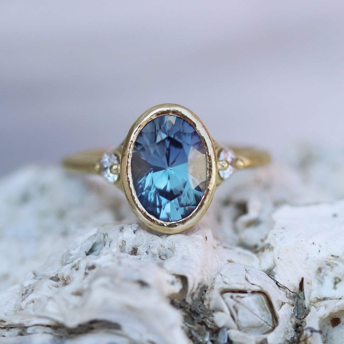 Thalia - Bezel Three Stone Engagement Ring Mount