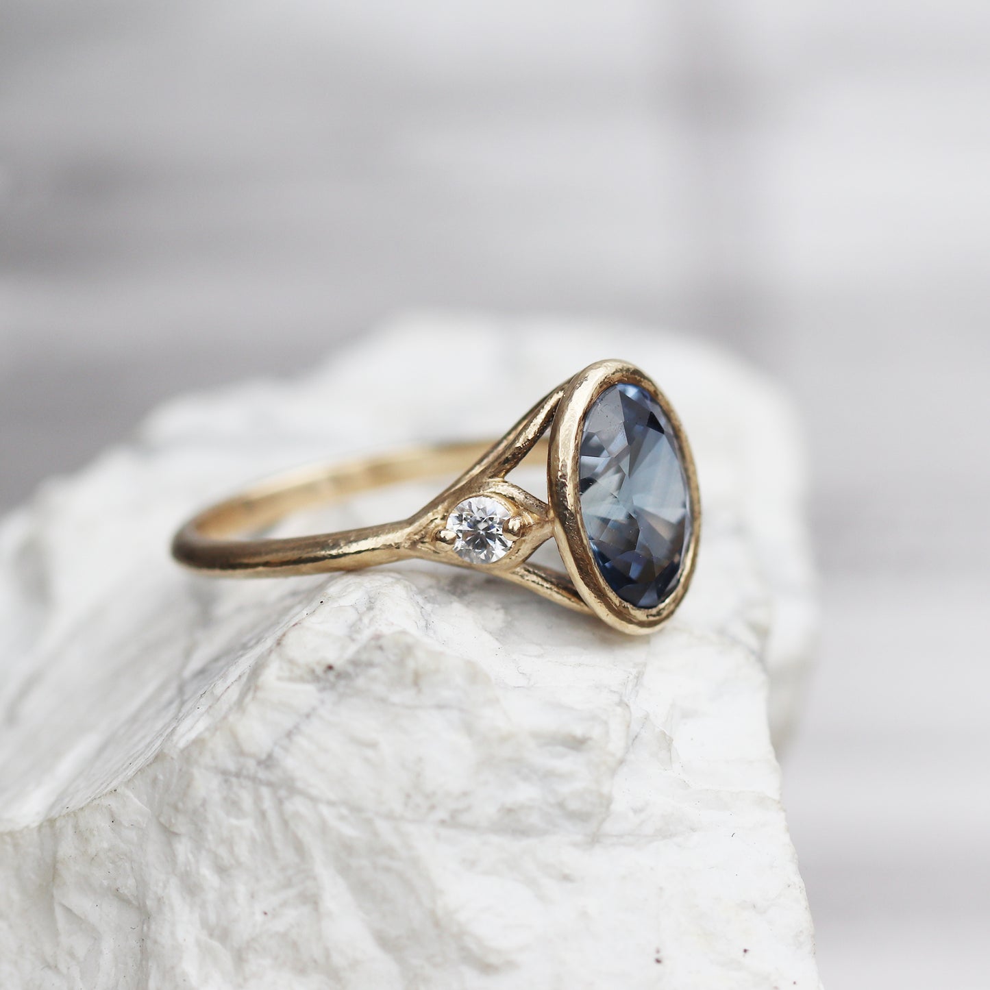 Thalia - Bezel Three Stone Engagement Ring Mount