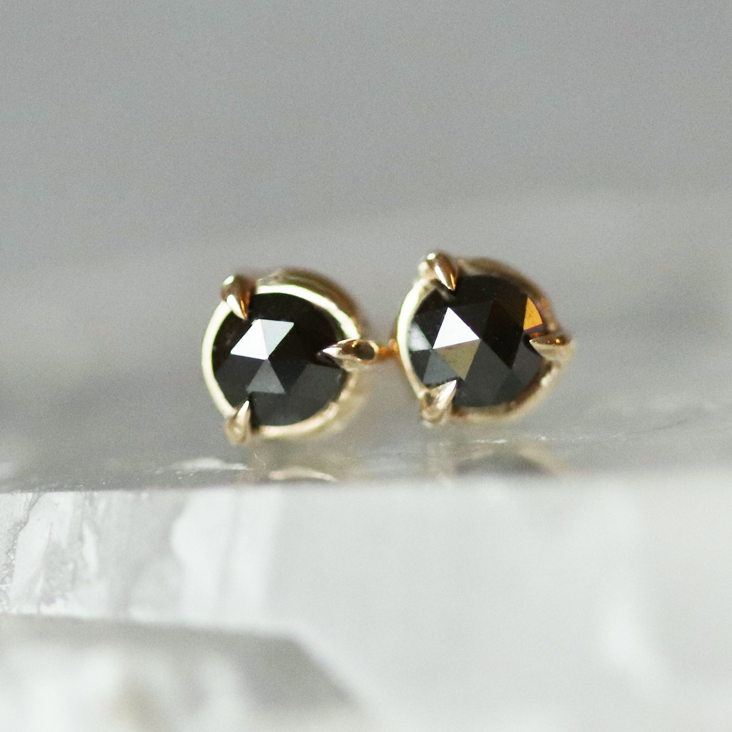Pendientes de 3 mm - diamante negro