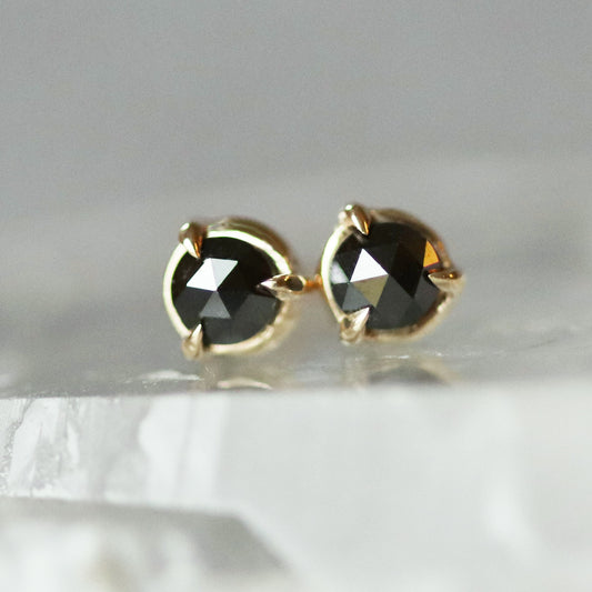 3mm Studs - black diamond (made to order)