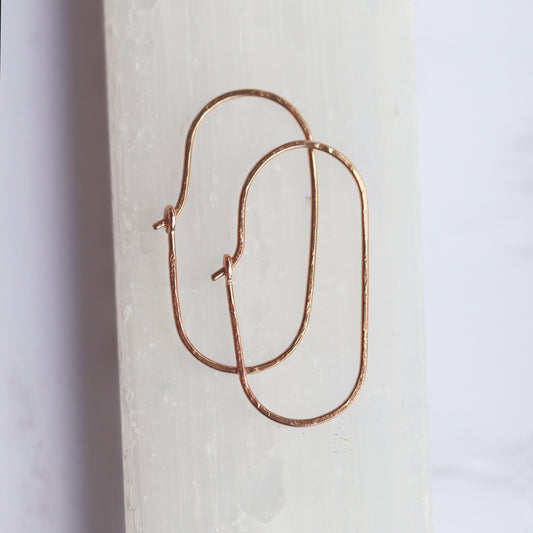 Oval Hoops Small - 2 for 1 wire hoops