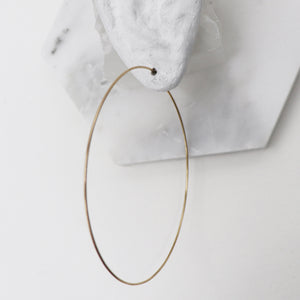 Circle Hammered Hoops Large