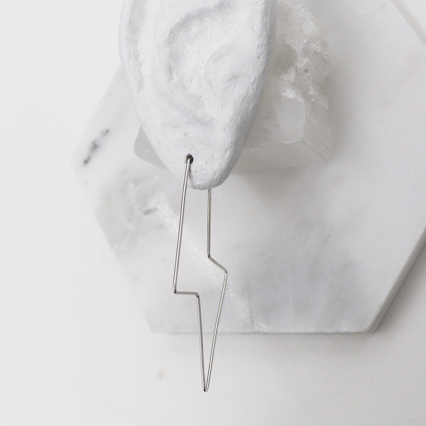 Lightening Hammered Hoops Medium - 2 for 1 wire hoops