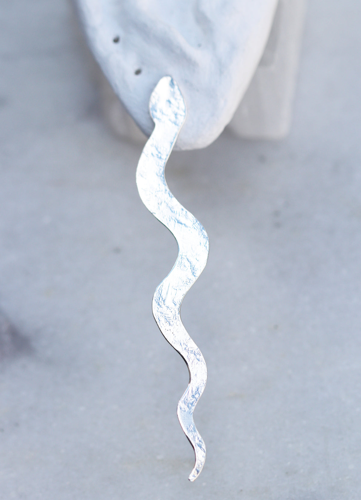 Clous d'oreilles serpent - Argent