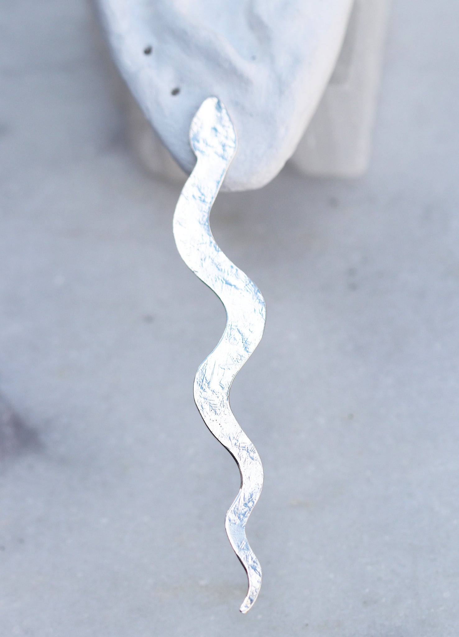 Snake Studs - Silver