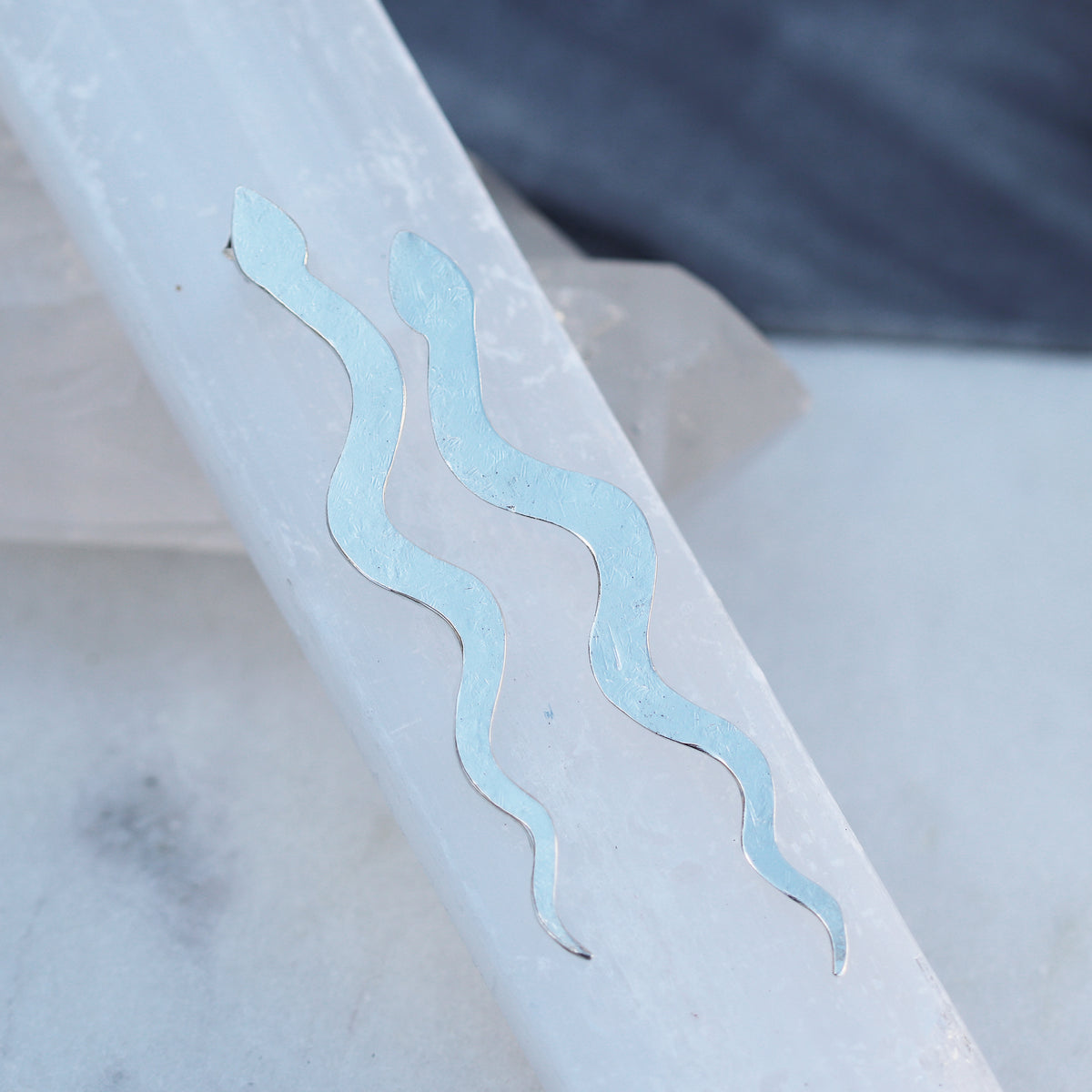 Clous d'oreilles serpent - Argent