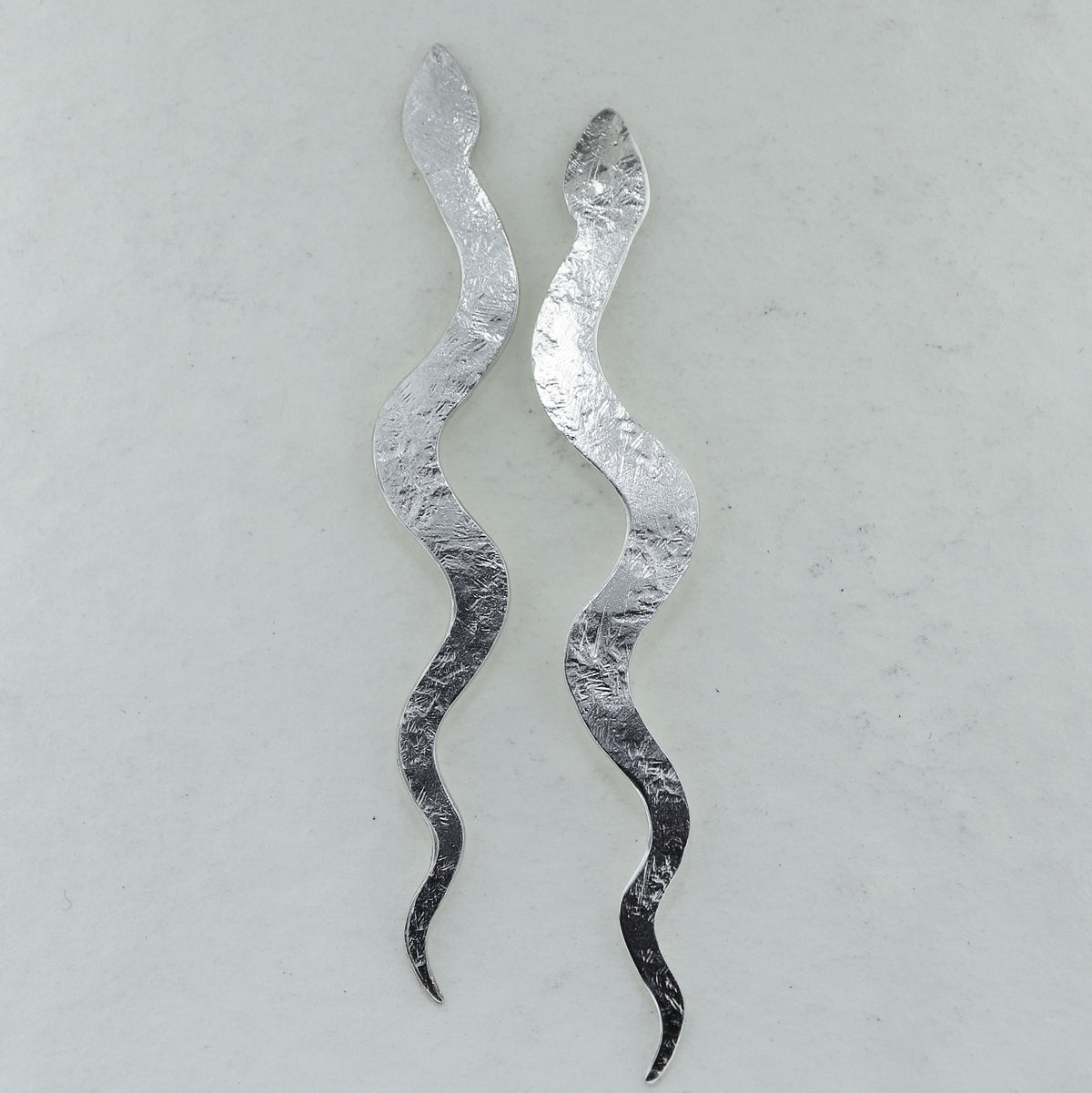 Clous d'oreilles serpent - Argent