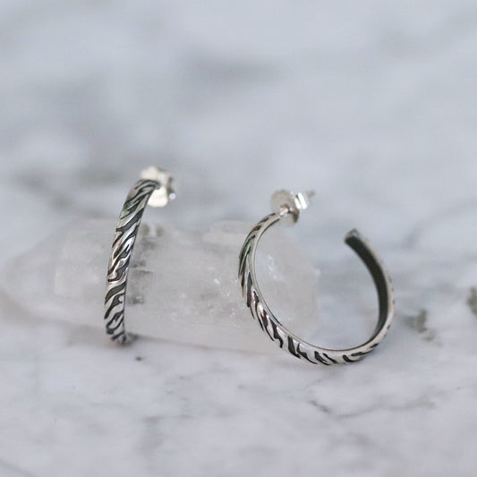 Tiger Stripe Hoops
